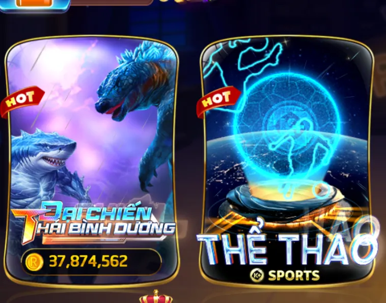 Sảnh thể thao với giao diện hiện đại thu hút người chơi.